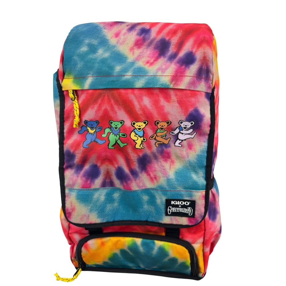 Igloo Grateful Dead Backpack Cooler Limited Edition Tie Dye Bears Insulated